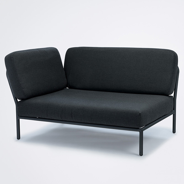 LEVEL Outdoor Lounge Sofa - Linke Seite in der Farbe Sooty Grey