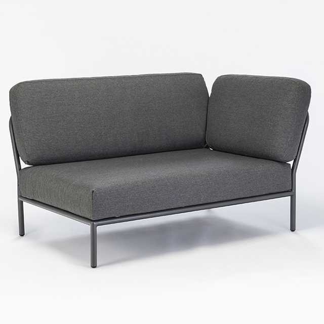 LEVEL Outdoor Lounge Sofa - Rechte Seite in der Farbe Dark Grey