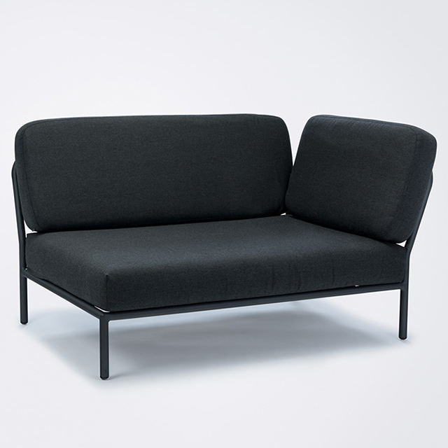 LEVEL Outdoor Lounge Sofa - Rechte Seite in der Farbe Sooty Grey