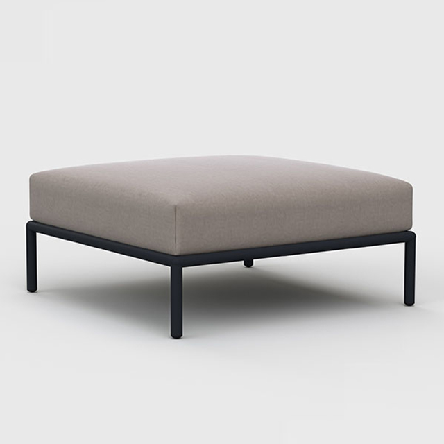 HOUE Level Lounge Ottomane in ASH - Sunbrella Heritage