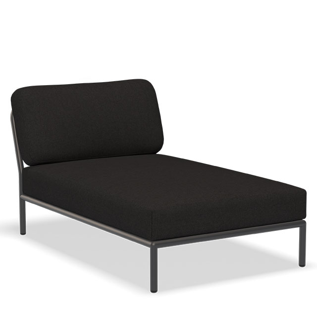 LEVEL Outdoor Chaiselong - in Char - Sunbrella Heritage
