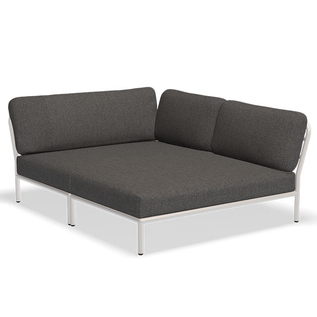 HOUE Level Cozy Corner - Right Corner in Dark Grey, Basic und der Rahmen in Muted White