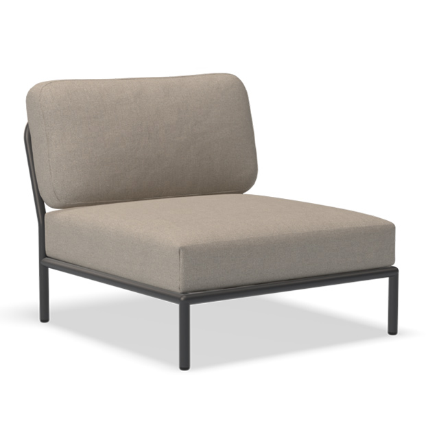 LEVEL Outdoor Lounge Sessel - in der Farbe Ash - Sunbrella Heritage