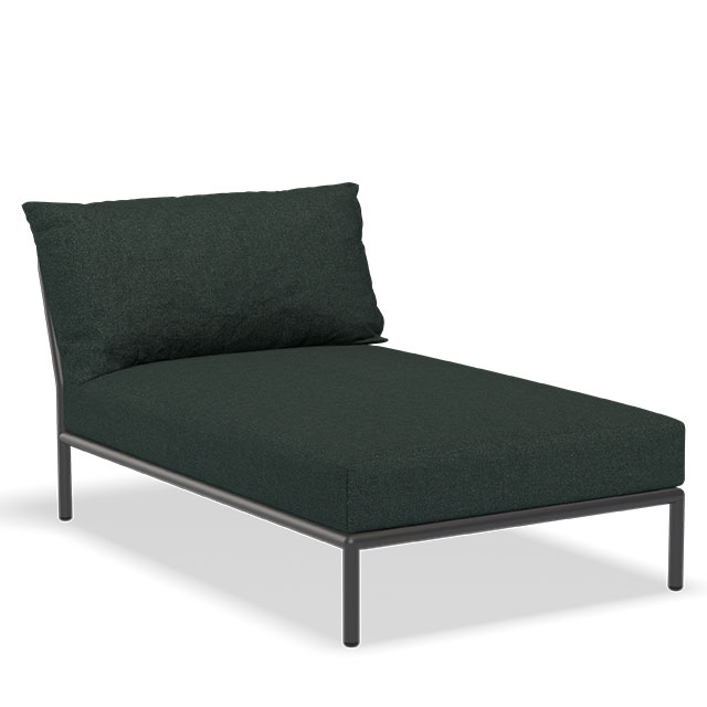 LEVEL Outdoor Lounge Chaiselongue in der Farbe Alpine - Sunbrella Heritage