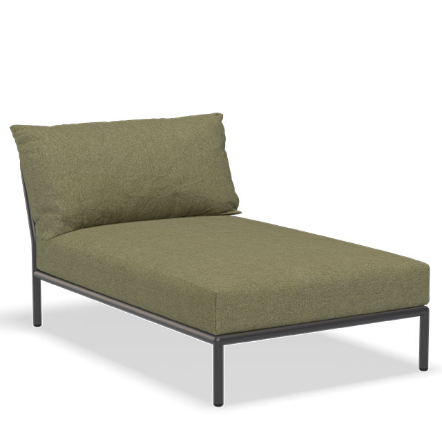 LEVEL Outdoor Lounge Chaiselongue in der Farbe Leaf - Sunbrella Heritage