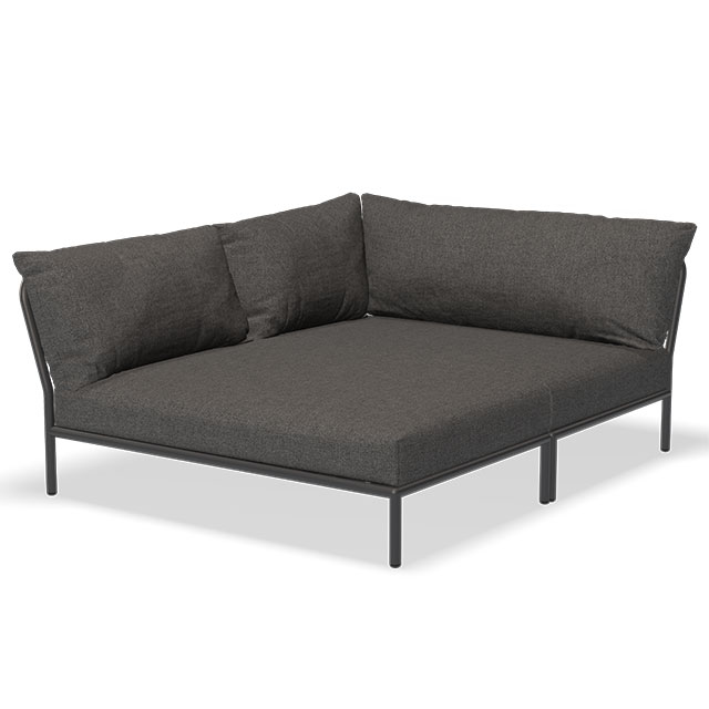 LEVEL Outdoor Lounge Cozy Corner Links in der Farbe Dark Grey - Basic