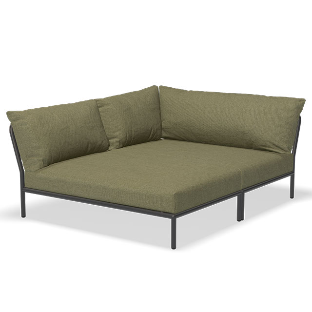LEVEL Outdoor Lounge Cozy Corner Links in der Farbe Leaf - Sunbrella Heritage