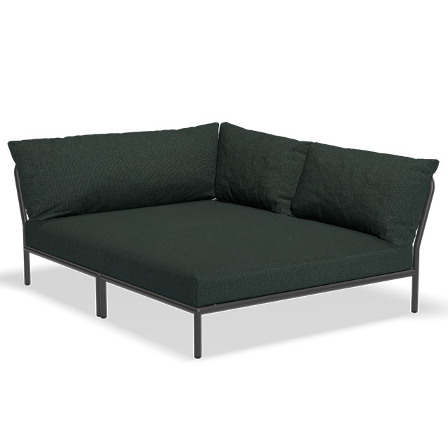LEVEL Outdoor Lounge Cozy Corner Rechts in der Farbe Alpine - Sunbrella Heritage