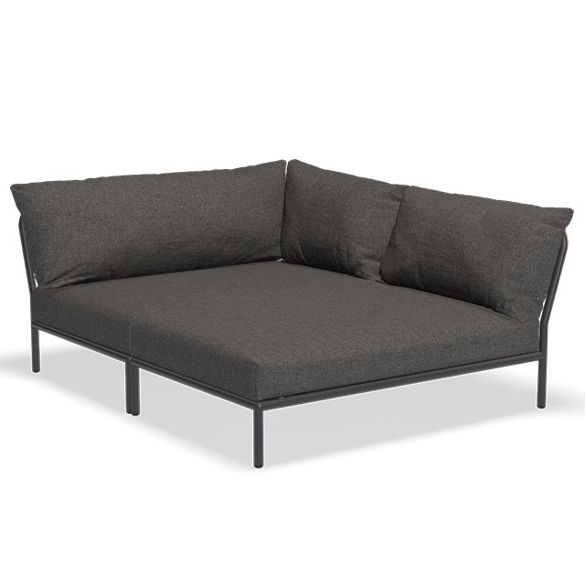 LEVEL Outdoor Lounge Cozy Corner Rechts in der Farbe Dark Grey - Basic