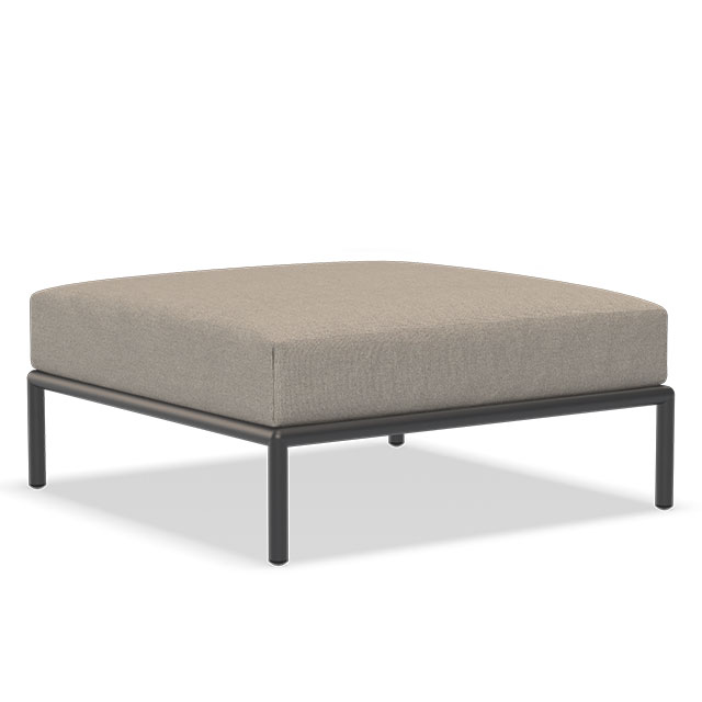 LEVEL Outdoor Lounge Ottomane in der Farbe Ash - Sunbrella Heritage