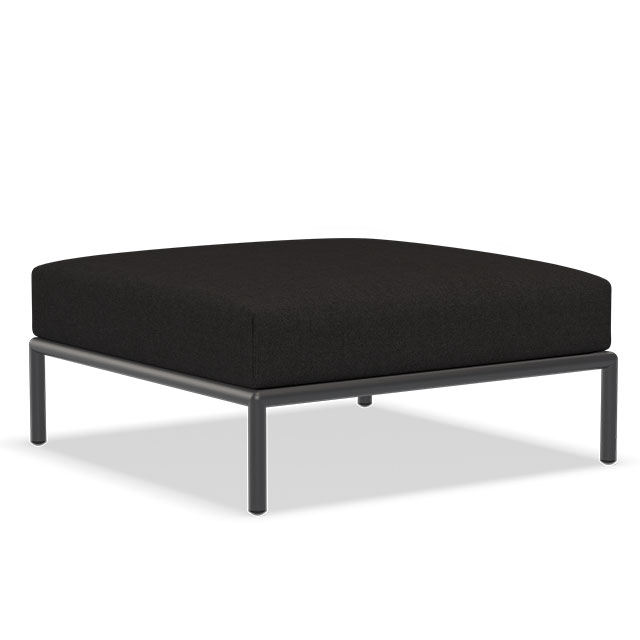 LEVEL Outdoor Lounge Ottomane in Char - Sunbrella Heritage