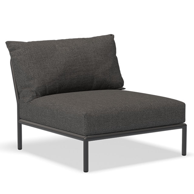 LEVEL Outdoor Lounge Sessel in der Farbe Dark Grey - Basic