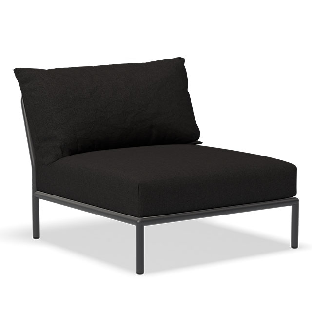 LEVEL Outdoor Lounge Sessel in Char - Sunbrella Heritage