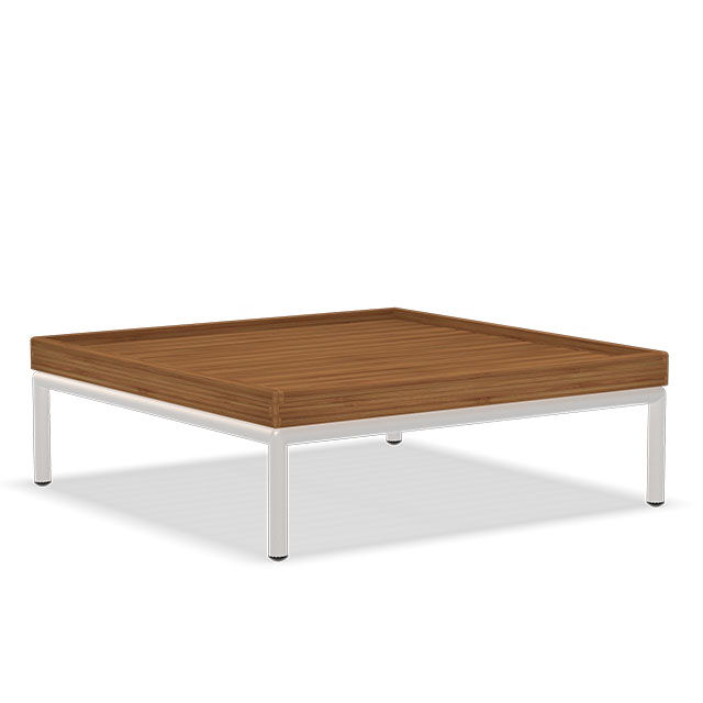 HOUE Level Coffee Table mit Bambus Lamellen und den Rahmen in Muted White  von HOUE
