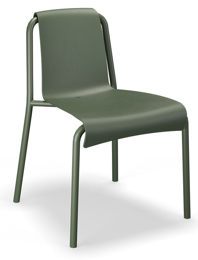 NAMI Gartenstuhl ohne Armlehne in Olive Green von HOUE