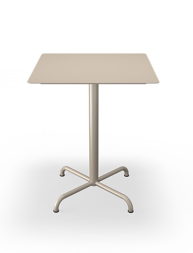 HOUE PICO Gartentisch Quadratisch 60 x 60 cm in Beige mit 4-Fuß Sockel