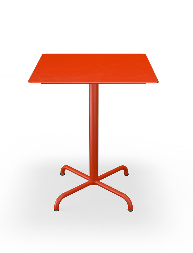 HOUE PICO Gartentisch Quadratisch 60 x 60 cm in Cayenne mit 4-Fuß Sockel