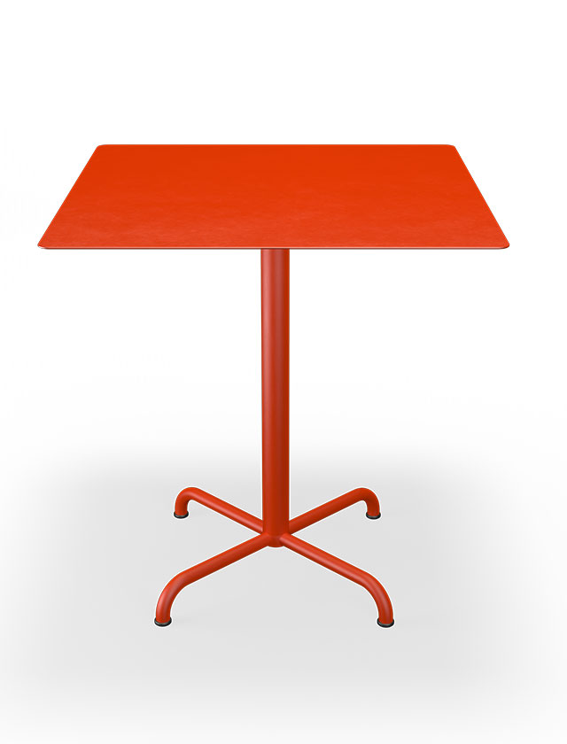 HOUE PICO Gartentisch Quadratisch 70 x 70 cm in Cayenne mit 4-Fuß Sockel