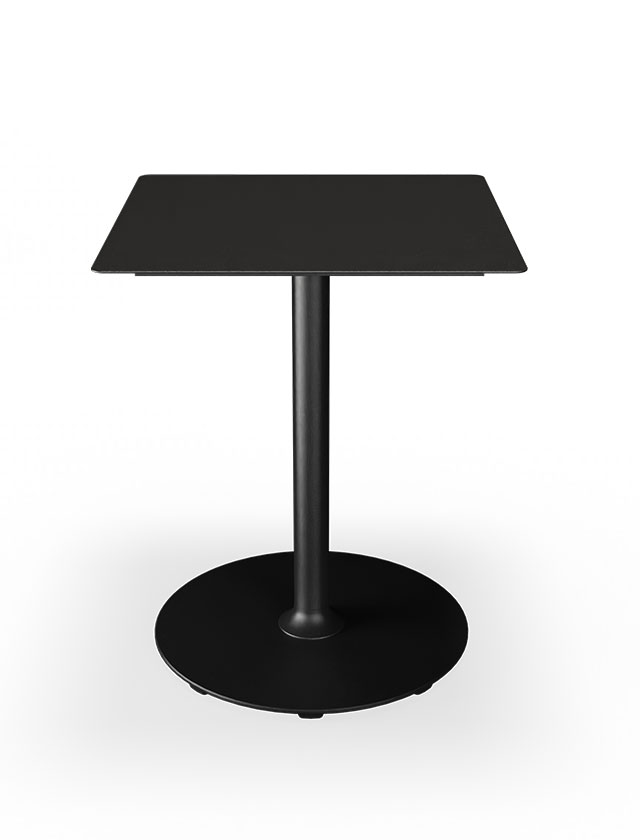 HOUE PICO Gartentisch Quadratisch mit 60 x 60 cm in Black mit rundem Sockel