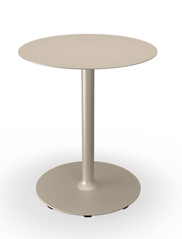 HOUE PICO Gartentisch Rund mit 64 cm im Durchmesser in Beige mit rundem Sockel