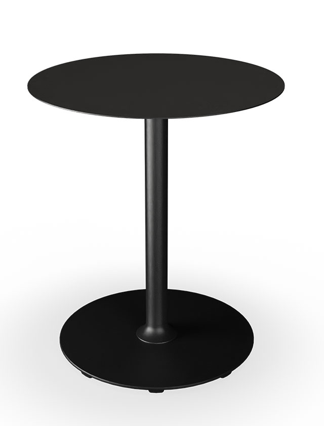 HOUE PICO Gartentisch Rund mit 64 cm im Durchmesser in Black mit rundem Sockel