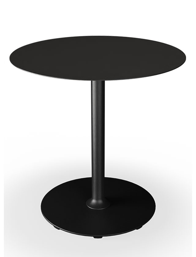 HOUE PICO Gartentisch Rund mit 74 cm im Durchmesser in Black mit rundem Sockel
