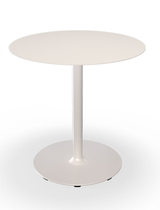 HOUE PICO Gartentisch Rund mit 74 cm im Durchmesser in Muted White mit rundem Sockel