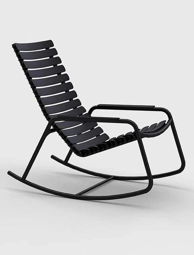 ReClips Schaukelstuhl in Black von HOUE - Outdoor Rocking Chair Schwarz