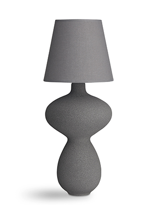 Balustre Lampe von Kähler Design in der Farbe Anthrazit - Höhe 445 mm