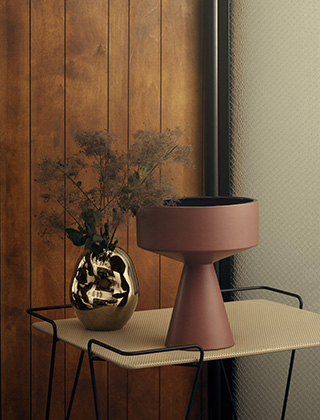 Fiora Tafelaufsatz in Bordeaux & Blue von Kähler Design - Design by Stine Goya