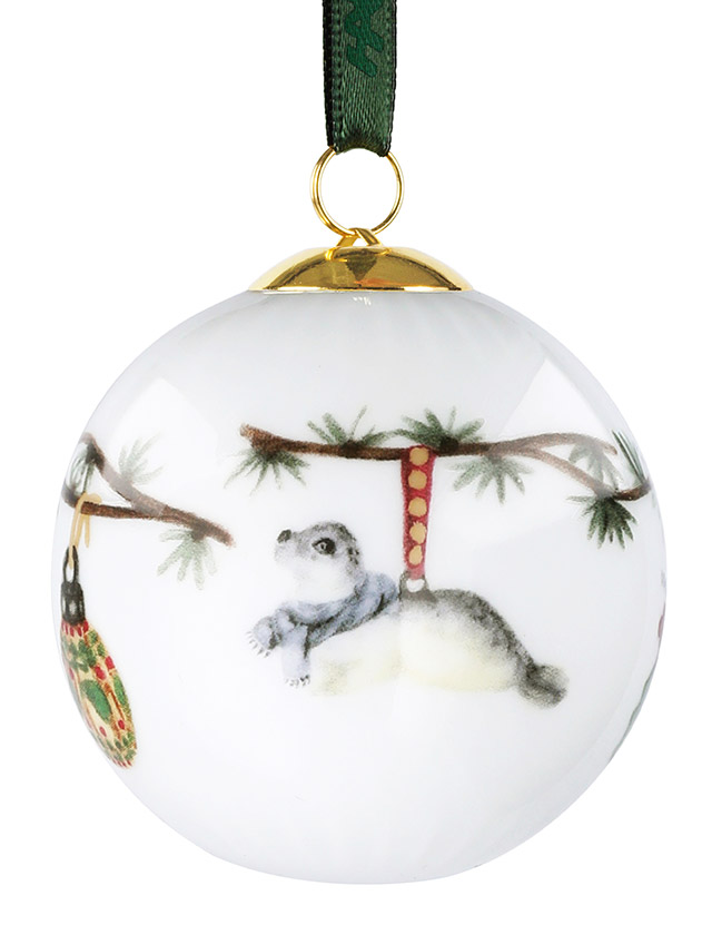 Kähler Design Hammershøi Jul Christbaumkugel 2026 – Weihnachtskugel mit Robbe