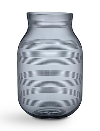 Omaggio Glasvase Stahlblau in Groß von Kähler Design