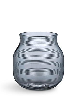 Omaggio Glasvase Stahlblau in Mittel von Kähler Design