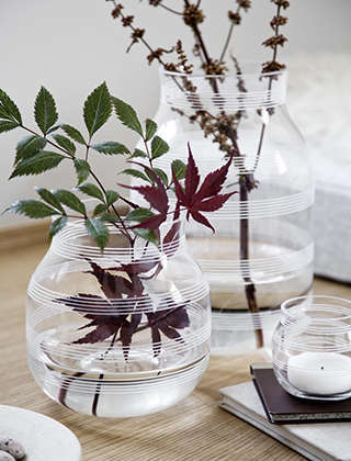 Omaggio Glasvasen & Teelichtglas von Kähler Design
