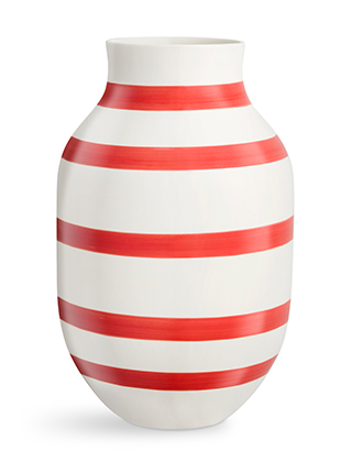 Scarlet-Rote Omaggio Vase in Groß von Kähler Design - 305 cm Höhe