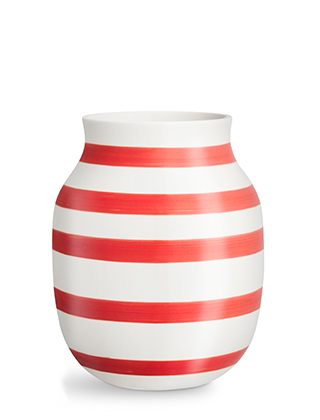 Scarlet-Rote Omaggio Vase in Medium von Kähler Design - 200 cm Höhe