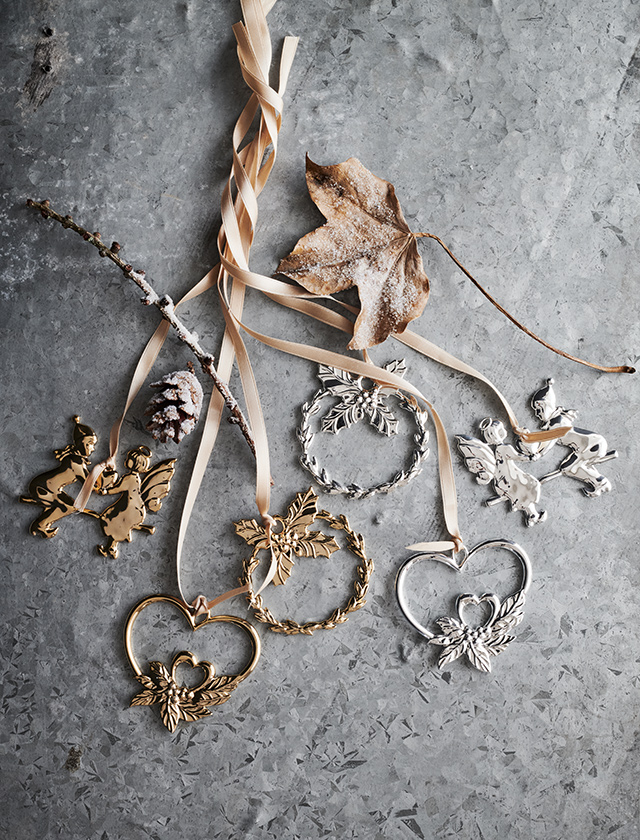 Decorazione Cuore Fiore H7 Cm Rosendahl Karen Blixen | Metallizzato, Ornamento Da Appendere Per Natale