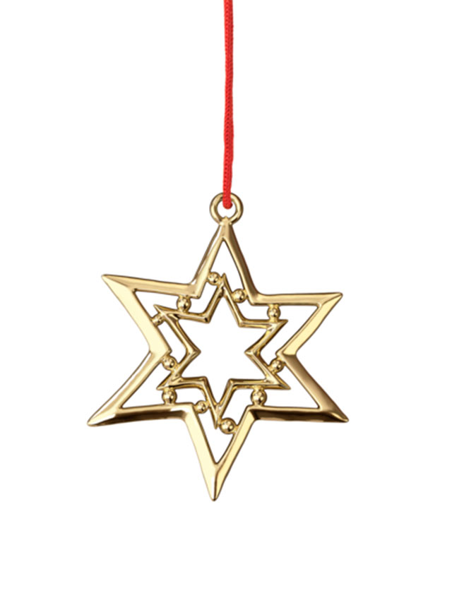Rollenstern 2025 - Anhänger in Vergoldet - Karen Blixen Christbaumschmuck