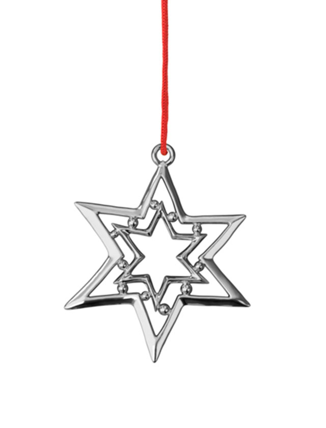 Rollenstern 2025 - Anhänger in Versilbert - Karen Blixen Christbaumschmuck