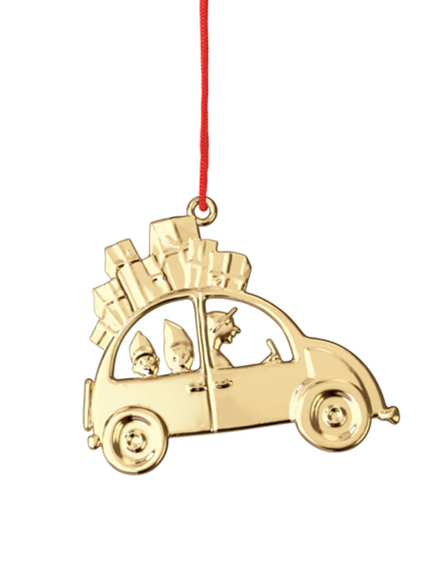Weihnachtsauto 2025 - Anhänger in Vergoldet - Karen Blixen Christbaumschmuck