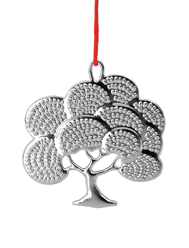 Karens Eiche 2026 - Anhänger Versilbert - Karen Blixen Christbaumschmuck