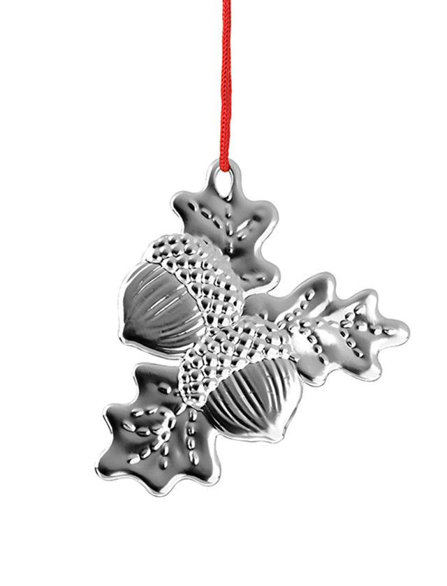 Verzauberte Eicheln 2026 - Anhänger Versilbert - Karen Blixen Christbaumschmuck