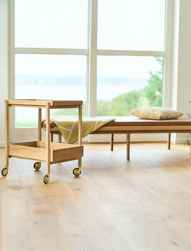 Kath & Andersen Daybed – handgefertigtes Tagesbett aus Eichenholz mit Lederauflage