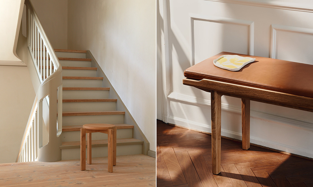 Der KA50 Hocker von Kath & Andersen ist ein stapelbarer Hocker aus massivem Eichenholz, der Funktionalität und minimalistisches dänisches Design vereint. Durch seine klare Formensprache und die hochwertige Verarbeitung lässt sich der Hocker vielseitig einsetzen – ob als zusätzliche Sitzgelegenheit, als Beistelltisch oder als flexibles Möbelstück im Flur, Wohnzimmer oder Büro. Dank seiner Stapelbarkeit ist der Hocker besonders platzsparend und ideal für moderne Wohnkonzepte geeignet. Ergänzt wird die Kollektion durch die KA60 Sitzbank mit edlem Leder-Sitzkissen, die Komfort und Eleganz in einem zeitlosen skandinavischen Stil bietet. Zusammen verkörpern Hocker und Sitzbank die perfekte Balance aus Ästhetik, Handwerkskunst und Funktionalität.