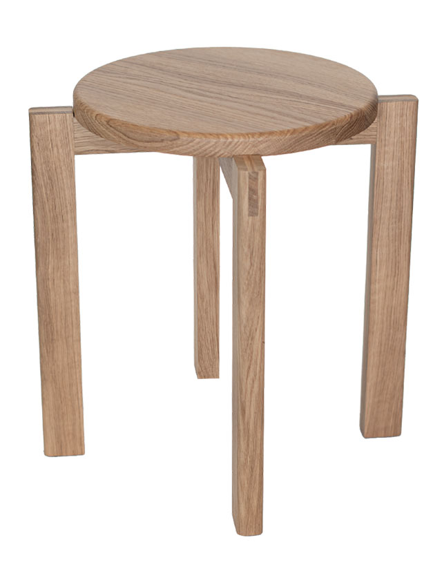 KA50 Hocker aus massivem Eichenhol, dänisches Design von Kath & Andersen