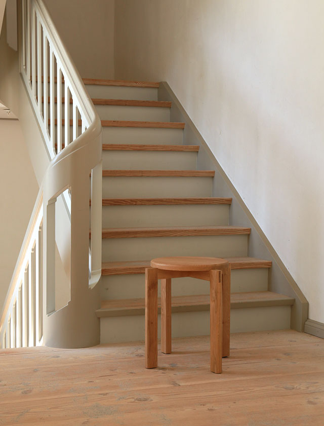 KA50 Hocker aus massivem Eichenhol, dänisches Design von Kath & Andersen