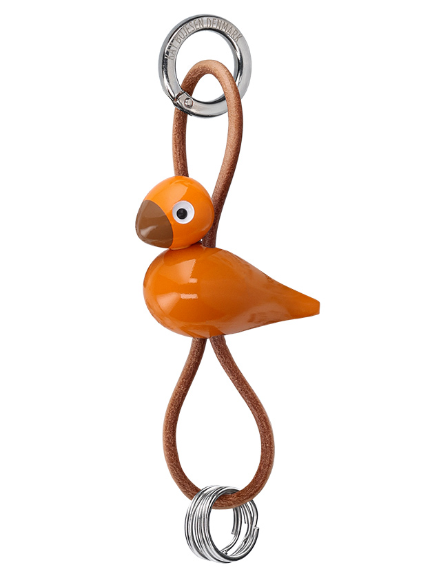 Kay Bojesen Vogel Schlüsselanhänger in Orange