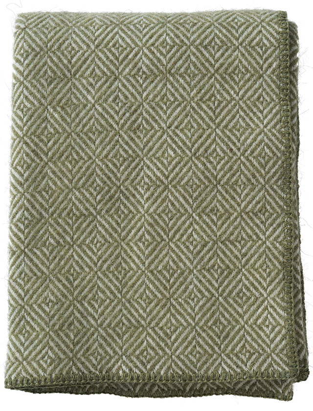Diamonds Alpaca Wolldecke in der Farbe Green aus Klippan Yllefabrik