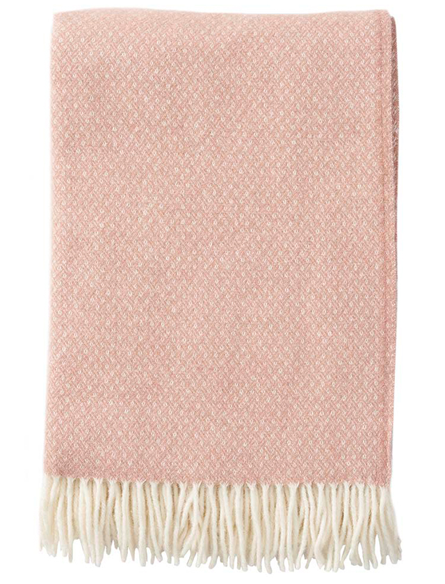 Flow Premium-Wolldecke aus Merino- & Lammwolle in der Farbe Nude aus der Klippan Yllefabrik