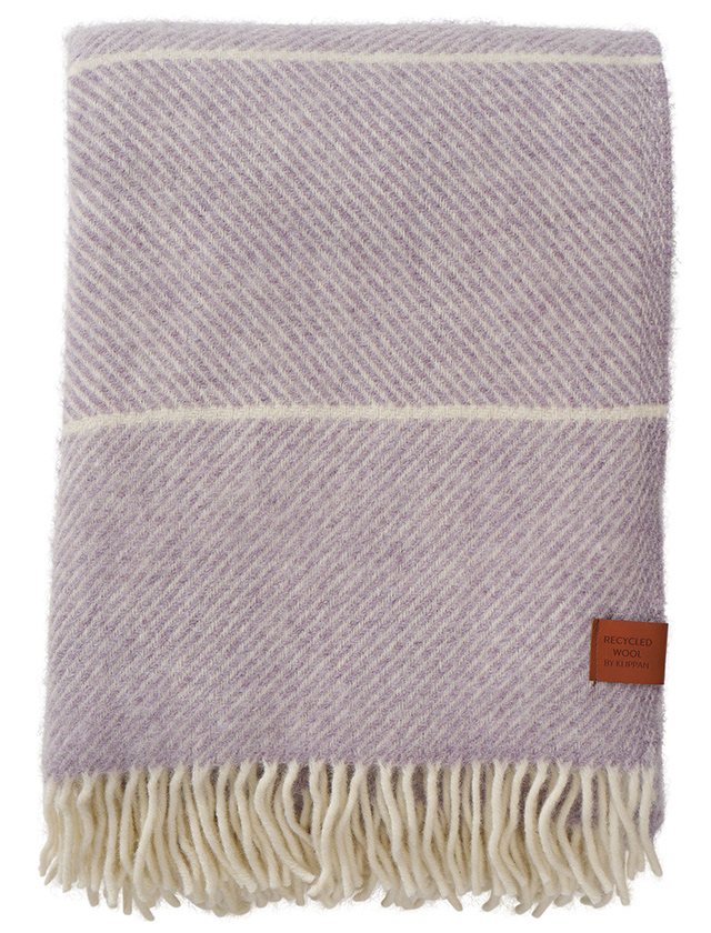 Klippan Frank Wolldecke Purple aus recycelter Wolle